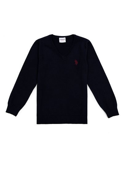 U.S. Polo Assn. Тъмносин пуловер за момче