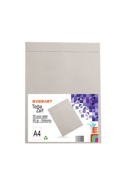 everart Torba Zarf 32x42 Kraft 90 gr Silikonlu 50 li