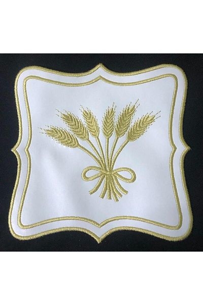 HİFA منديل كوكتيل منقوش بطبعة سبايك مكون من قطعتين (أبيض)