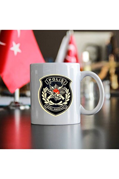 sıradışıhediyem Bayrak Türk Polis Asker Jöh Pöh Bekçi Güvenlik Görevlisi Kupa Bardak