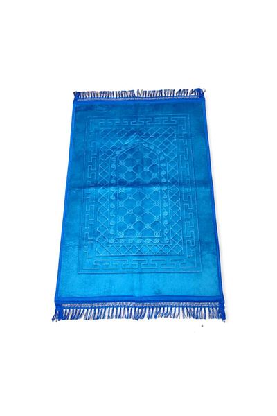 miski alem Blue Non-Slip Soft Thick Plush Prayer Rug