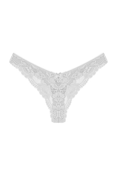 HNX Pachet de 2 chiloți de damă cu dantelă cu talie înaltă, cu tăietură braziliană