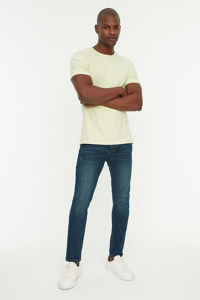 Trendyol Collection Indigo Tapered Skinny Jeans - Stretch- und Destroyed-Jeans TMNAW21JE0168