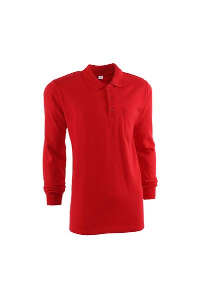 Çamdalı İş Elbiseleri Polo Neck Red 20/10 Two Thread Winter Business Sweatshirt