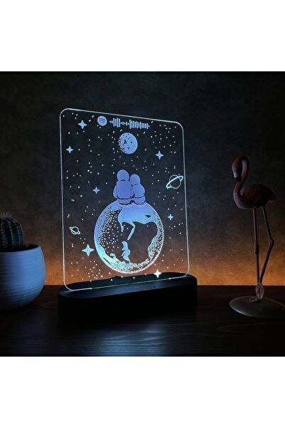 PETRADESIGN Astronot-ay-uzayda Aşk Masa Lambası