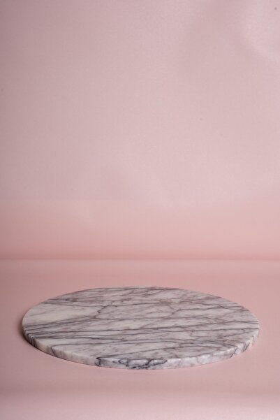 Marble Lilac Mermer  Daire Sunumluk  Oh Holy