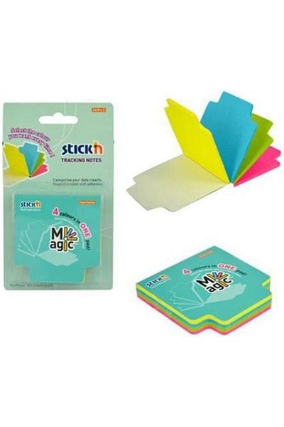 Gıpta Hopax Stickn Adhesive Note Paper 70x70 Mm 4 Neon Colors 100 Sheets