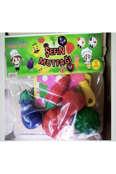 Birlik 12 Parça Kesilebilen Meyve Sebze Oyun Seti Çilekli Model