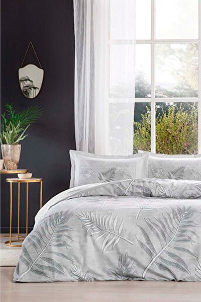 Özdilek Σετ Παπλωματοθήκη Ranforce Double Grey Frunze