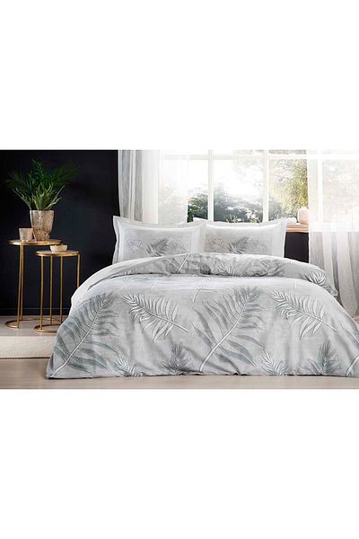 Özdilek Σετ Παπλωματοθήκη Ranforce Double Grey Frunze