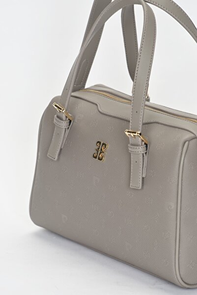 Pierre Cardin Graue Damen-Umhängetasche mit Aufdruck 05PO22Y1532