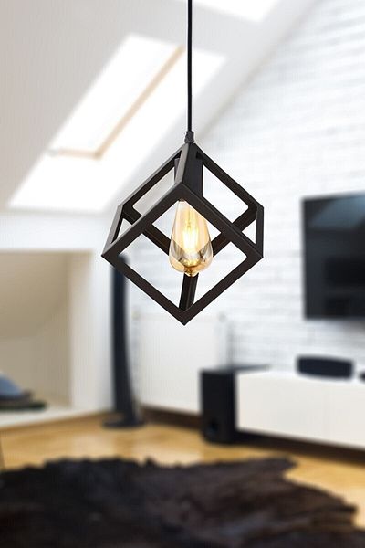 Begüsa Cube Single Black Chandelier