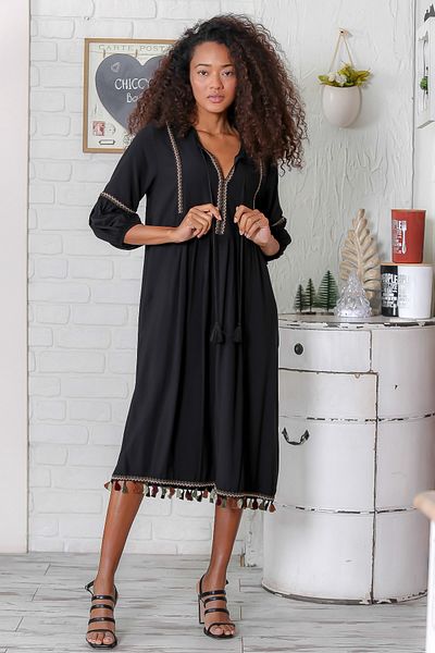 Chiccy Kleid - Schwarz - A-Linie
