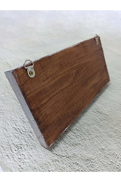 CajuArt Decorative Wooden Keychain with Four Green Leaves Patterns