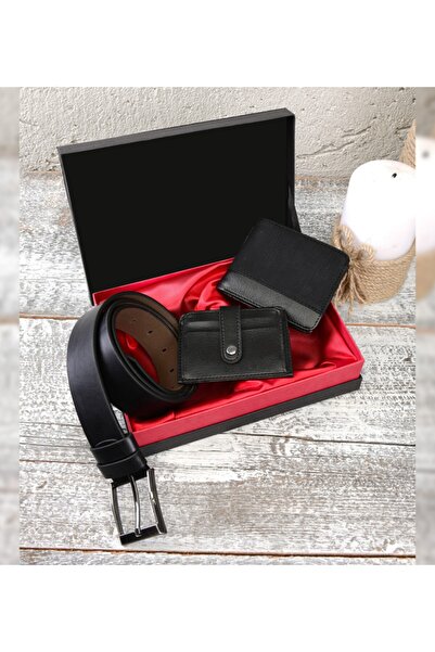 High Class Deri Erkeklere Özel Birinci Kalite Vegan Deri Cüzdan & Kartlık & D...