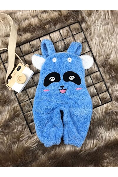 Minizade Welsoft Peluş Unisex Panda Salopet Bebek Tulum