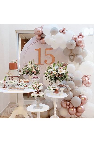 MERİ PARTİ Pastel Balloon Chrome Balloon Concept Chain