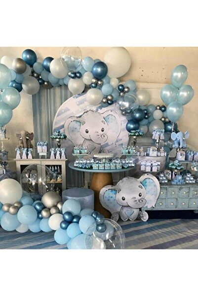 MERİ PARTİ Erkek Bebek Doğum Günü Konsept Balon Ve Balon Zincir