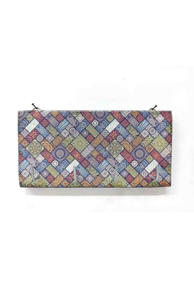 CajuArt Colorful Geometric Patterned Decorative Wooden Keychain Hanger