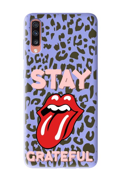 Spoyi Samsung A70 Compatible Stay Grateful Design Lilac Launch Phone Case