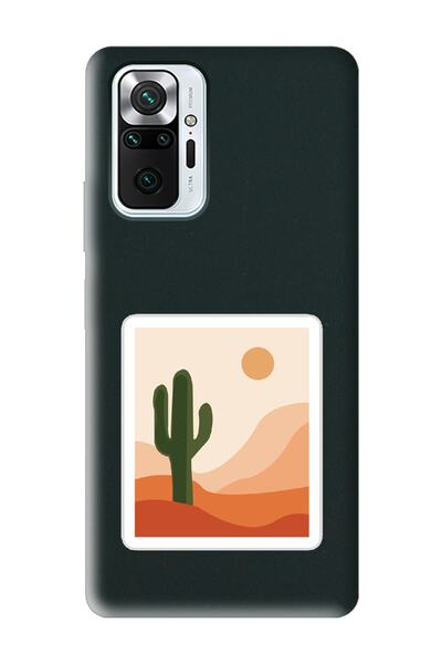 Spoyi Xiaomi Redmi Note 10 - 10S Compatible Desert Cactus Design Black Launch...