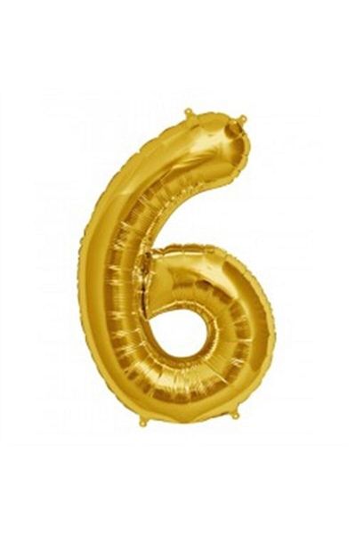KBK MARKET 40 Cm 6 Foil Number Balloon 16 Inch