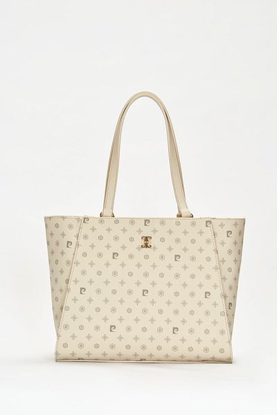 Pierre Cardin Beige Monogram Women's Shoulder Bag 05PO22Y1554