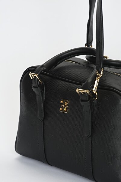 Pierre Cardin Schwarze Damen-Umhängetasche mit Aufdruck 05PO22Y1557