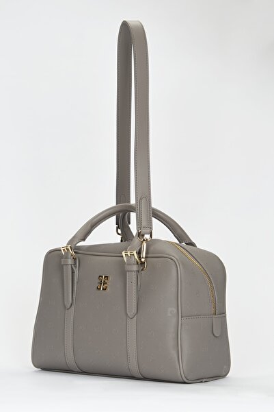 Pierre Cardin Graue Damen-Umhängetasche mit Aufdruck 05PO22Y1557