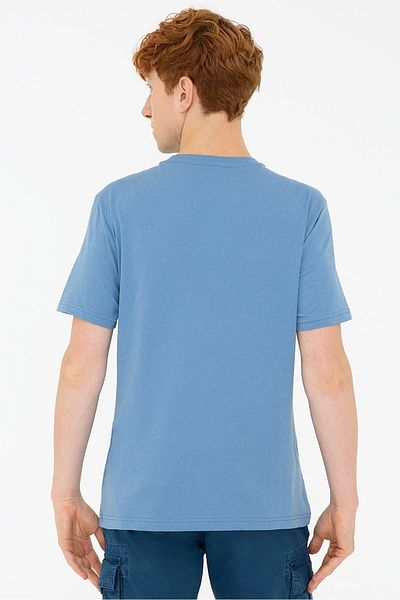 U.S. Polo Assn. Μπλε ανδρικό μπλουζάκι - Relaxed Fit