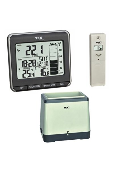 TFA 47.3004 ´raınman´ Yağmur Miktarı Ölçer, Iç-dış Sıcaklık Ölçer