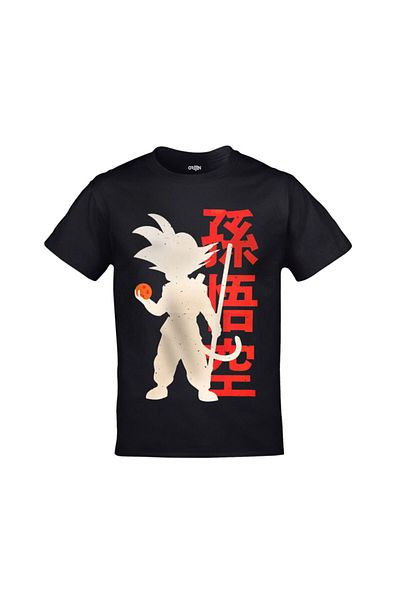 Orijin Tekstil Dragon Ball Z Goku Printed Unisex Μαύρο T-shirt