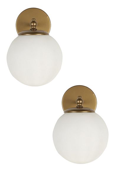 Begüsa Rain Sconce 2 Pieces Antique-white Glop Glass