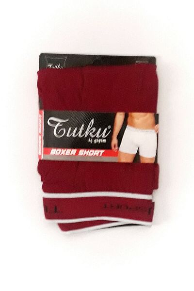 Tutku Ανδρικό Claret Red Lycra Elastane Sports Boxer 1 Τεμάχιο
