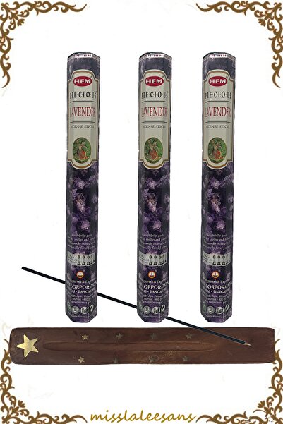 Hem Tütsü Hem 3'lü Set 60 Adet Lavanta Kokulu Çubuk Tütsü Lavander Incense St...