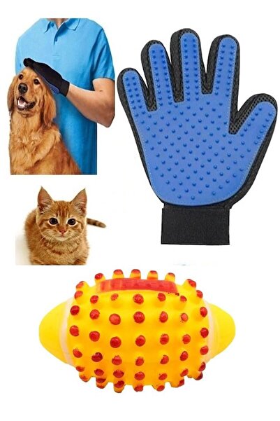 Vi Caro Renkli Kedi Köpek Isırma Topu Sesli Dikenli Kedi Köpek Tüy Toplama Eldiveni Tüy Toplayıcı