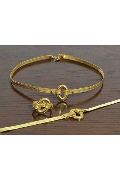 EgeEceSilvers 3 Sıra Elips Trabzon Hasırı Set