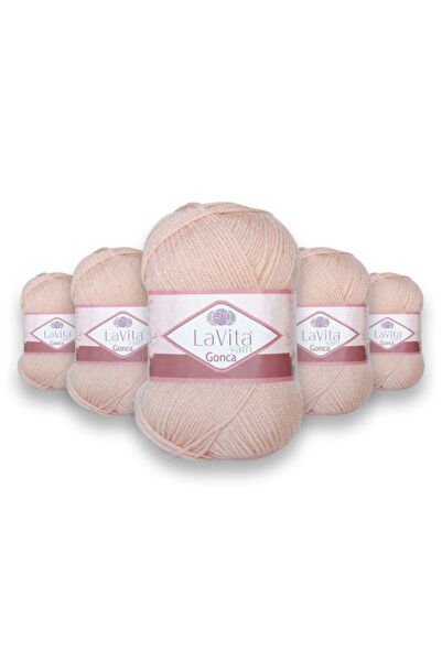 LaVita Yarn خيوط تاكا للحياكة اليدوية من جونكا، 5 عبوات (4005-COOL PINK)