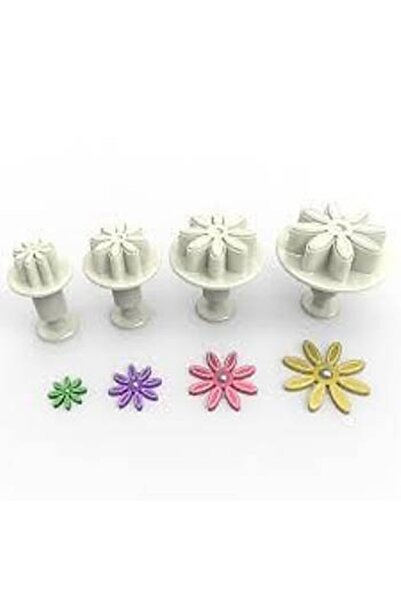 lisapastacılık Basmalı Kurabiye Kalıbı / Enjektör (büyük) - Papatya