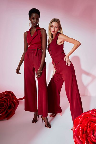 Trendyol Collection Hose - Bordeaux - Wide Leg