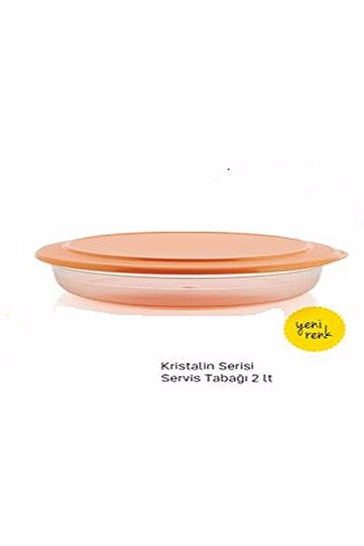 Tupperware Kristalin Serisi Serisi Servis Tabağı 2 Lt Turuncu
