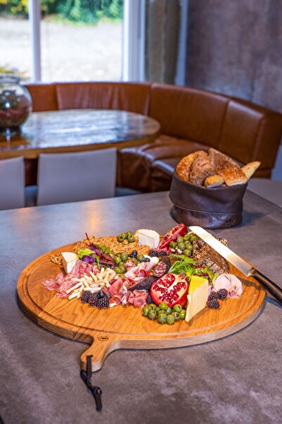 Brabantia Yuvarlak Çerçeveli Yağlı Ceviz Kesme Ve Sunum Tahtası Xl 60cm