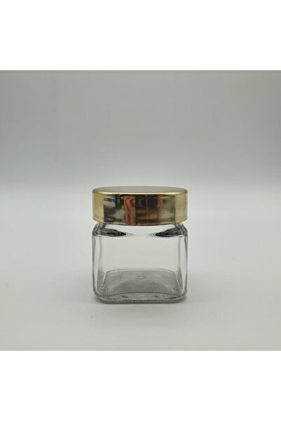 Paşabahçe 40 Cc Şeffaf Kare Cam Kavanoz - Plastik Kapaklı - 10 Adet