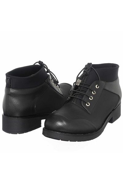 İriadam K303 Black Stretch Top Quality Comfortable Wide Fit Large Size Women's Boots