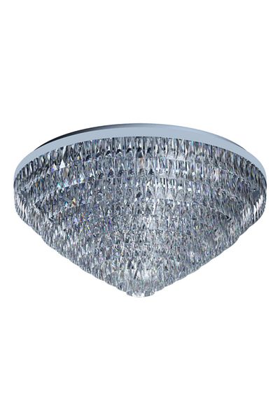 Eglo 39493 - Indoor "Valparaıso 1" Chrome Colored Steel Crystal Ceiling Lamp, Ip20 E14 Max: 25X40