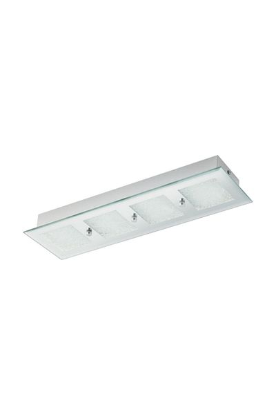 Eglo 32453 Indoor " Pallante " Chrome Color Cast Steel Wall / Ceiling Lamp Ip20 Led Max: 14.4W Width: