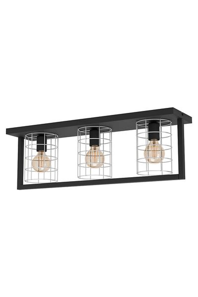 Eglo 43661 Indoor " Jubıly " Black Color Cast Steel Ceiling Lamp Ip20 E27 Max: 3X40W Width: 77 cm