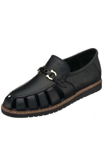 İriadam 45 - 46 - 47 - 48 - 49 - 50 Ag2021 Black Thermo Base 4 Seasons Usable Large Size Calf Leather