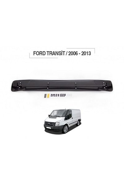 Cappafe Ford Transit Piano Black Visor Sunshade - Acrylic Terek 2006-2013