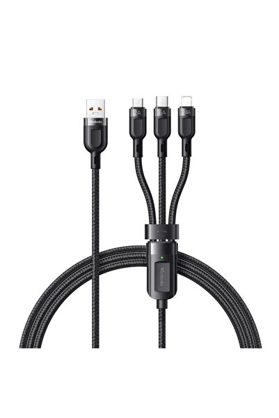 Mcdodo CA-0930 65W 3İN1 HIZLI ŞARJ DATA KABLOSU 6A 1.2M-SİYAH